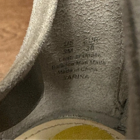 Sam Edelman Yarina Suede Laceup Block Heel Size 8 taupe - Picture 8 of 10